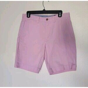 Polo Ralph Lauren Classic Men's Pink Flat Front Cotton Chino Short Size 30